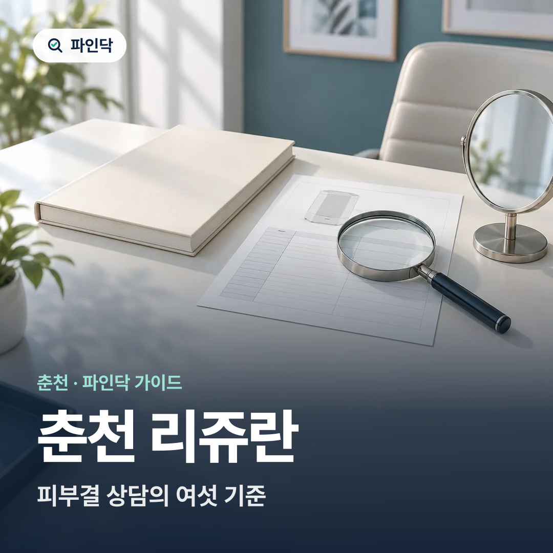 춘천 리쥬란 — 피부결 상담의 여섯 기준