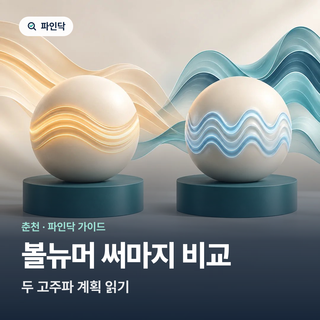 볼뉴머 써마지 비교 — 두 고주파 계획 읽기